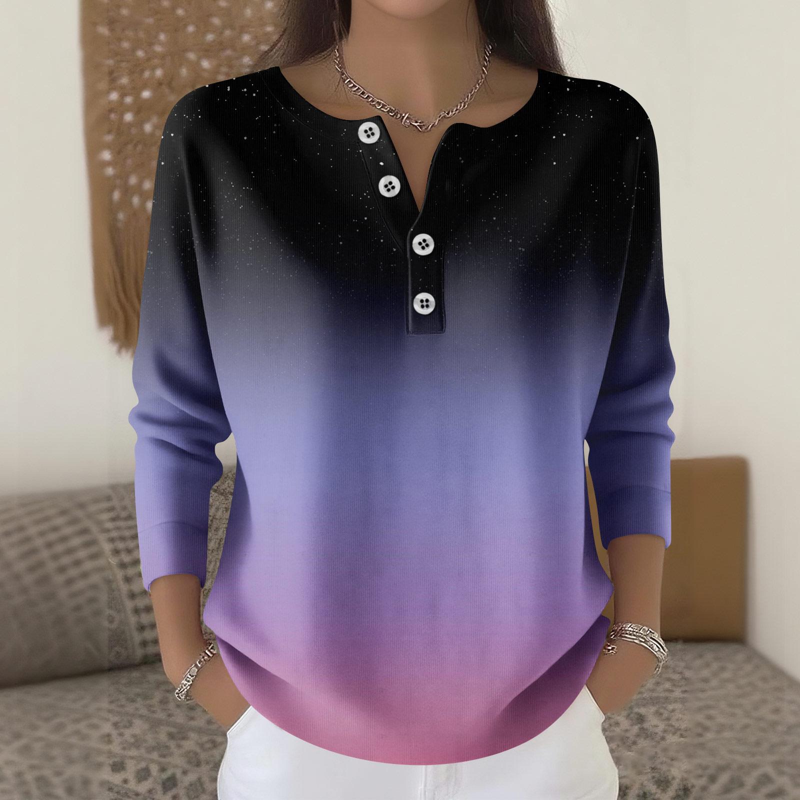 

Женская модная блузка с длинным рукавом, в клетку, с геометрическим принтом, элегантная повседневная блузка XL фиолетовый