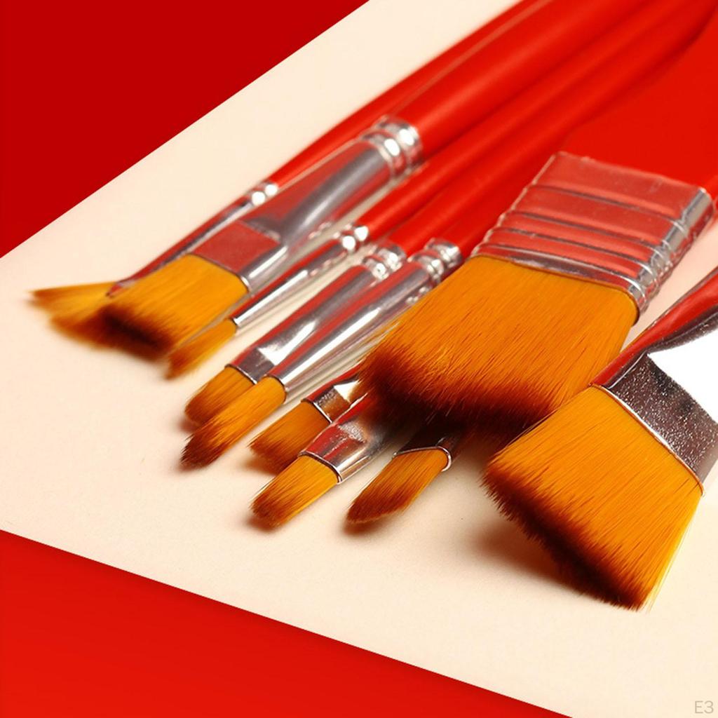 10 PCS Artist Brushes with Carrying Case, Suitable , Acrylic, and Gouache ing, for Adults Kids