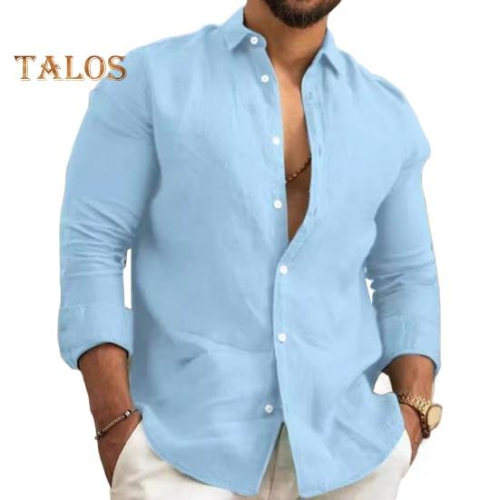 Koszula męska jesień wiosna kołnierzyk wykładany jednorzędowa luźna długie rękawy guziki kardigan średniej długości casualowy codzienny top