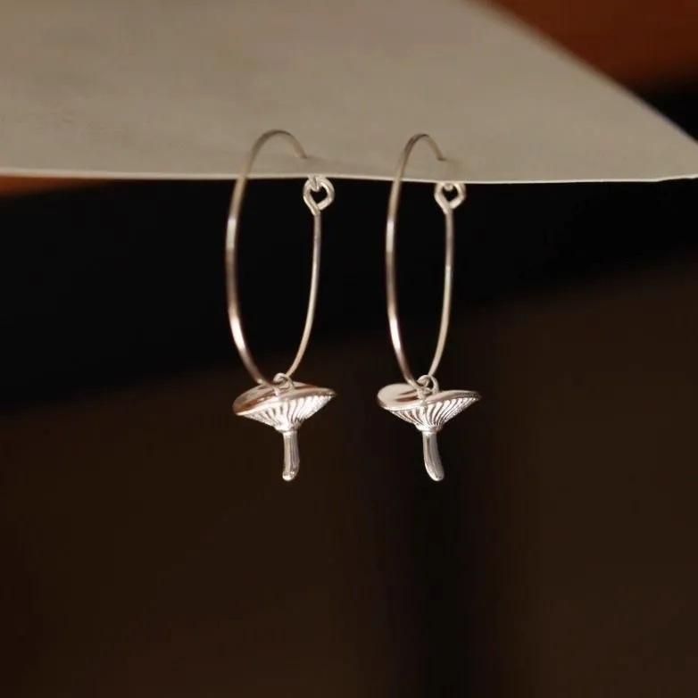 Creative Mushroom Tassel Earrings for Women Girls Fashion Bohemian Jewelry Accessories Gift Cute Mushroom Pendant Earings