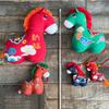 Stuffed Animal Chinese Horse Mascot Embroidery New Year Blessing Souvenir  Festival Decoration