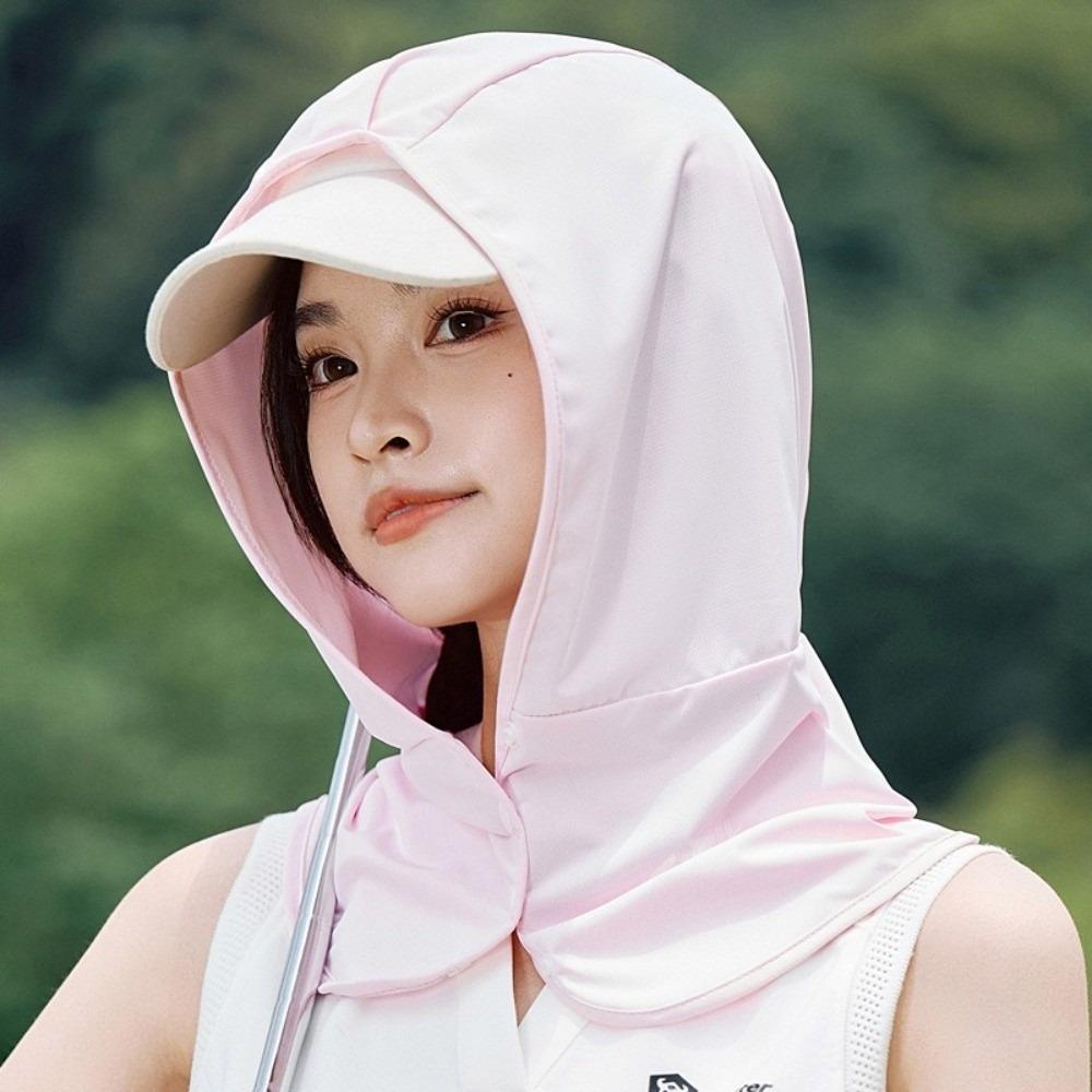 

UV Protection Summer Face Mask Ice Silk Long Neck Covers Outdoor Cycling Activities Supplies рожевий