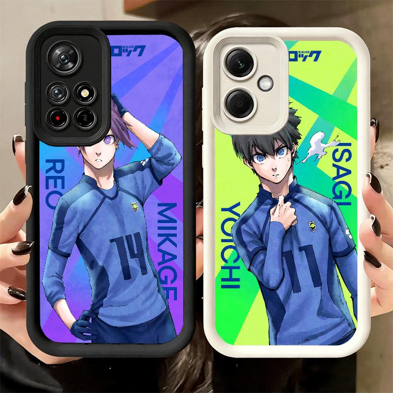 Phone Case for Xiaomi Redmi Note 15 14 13 Pro Plus Anime Blue L-Lock Desgin Shell 12S 11 11S 11T 5G 14S Soft Silicone Funda