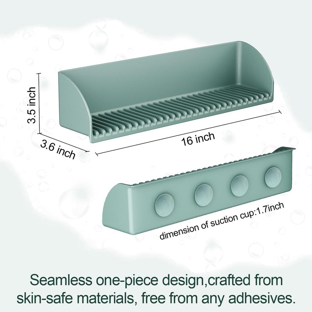 Paquete De 2 Protectores Contra Salpicaduras Para Bañera – Protector De Salpicaduras De Agua De Silicona Con 4 Ventosas, Soporte Para Juguetes De