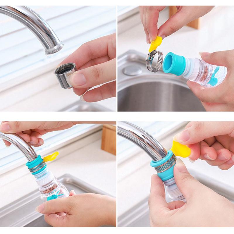 Universal Faucet Water Tap Head Rotating Water Purifier Activated Carbon Filter
