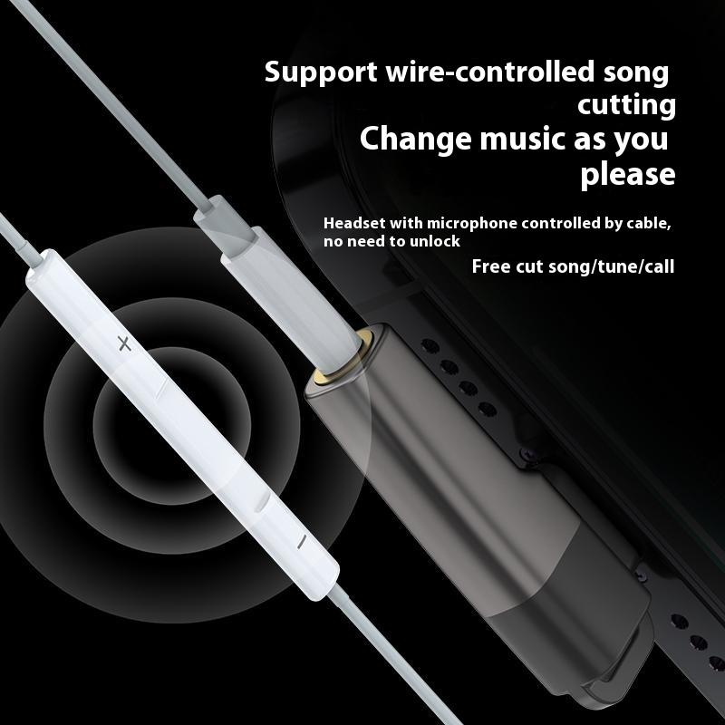 Type-C to 3.5mm Headphone Adapter Digital Audio Converter DAC Chip for Smartphones/Tablets