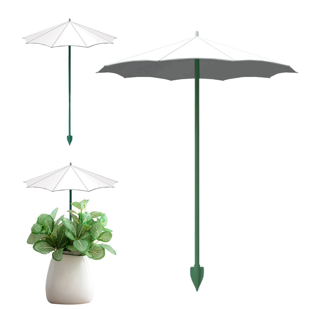 Sombra Para Plantas 3 Piezas Protección UV Sombra 26.5cm Sombrilla de Jardín Con Estaca Para Exterior Patio Balcón Macizo de Flores
