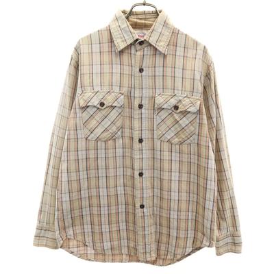 70s 80s Made In Japan Vintage Check Pattern Long Sleeve Shirt M Men's Used