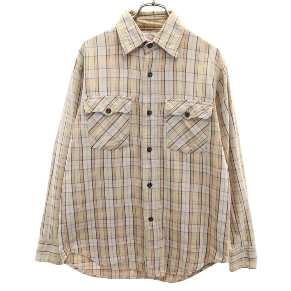 Levi's 70s 80s Made in Japan Vintage Check Pattern Long sleeve shirt M Men's Used