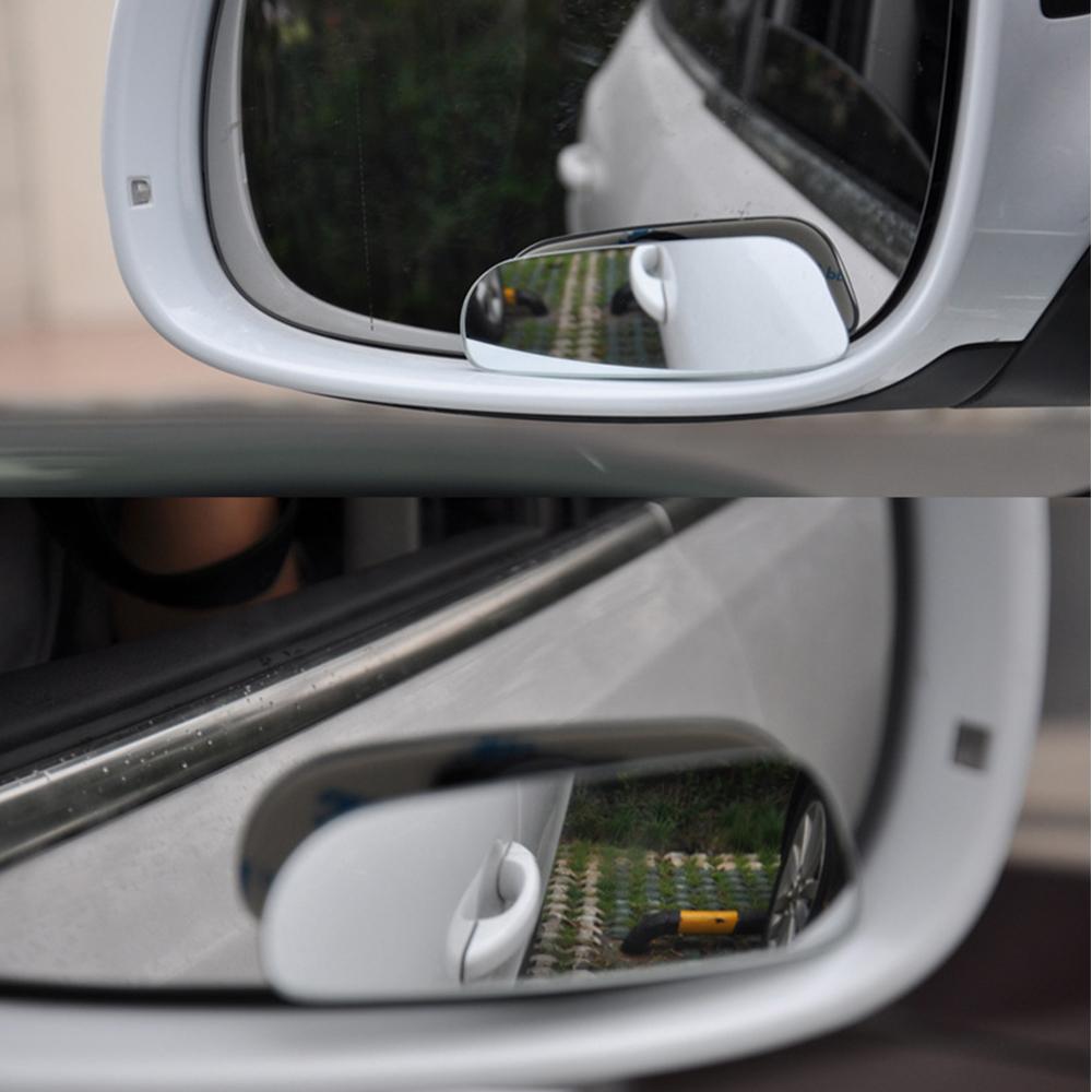 2PCS Car Rear View Mirror Rotatable 360 Degree Adjustable Wide Angle Convex Mirror Auto Safety Blind Spot Mirror for