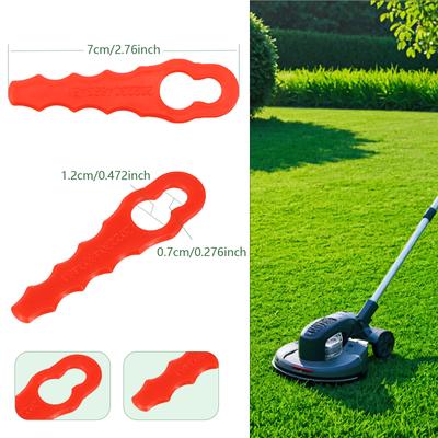 100Pcs Plastic Replacement Blade Lawn Trimmer Blade Grass Trimmer Accessories Compatible with Sun Joe 24V GT10 24 RedBack SWIFT