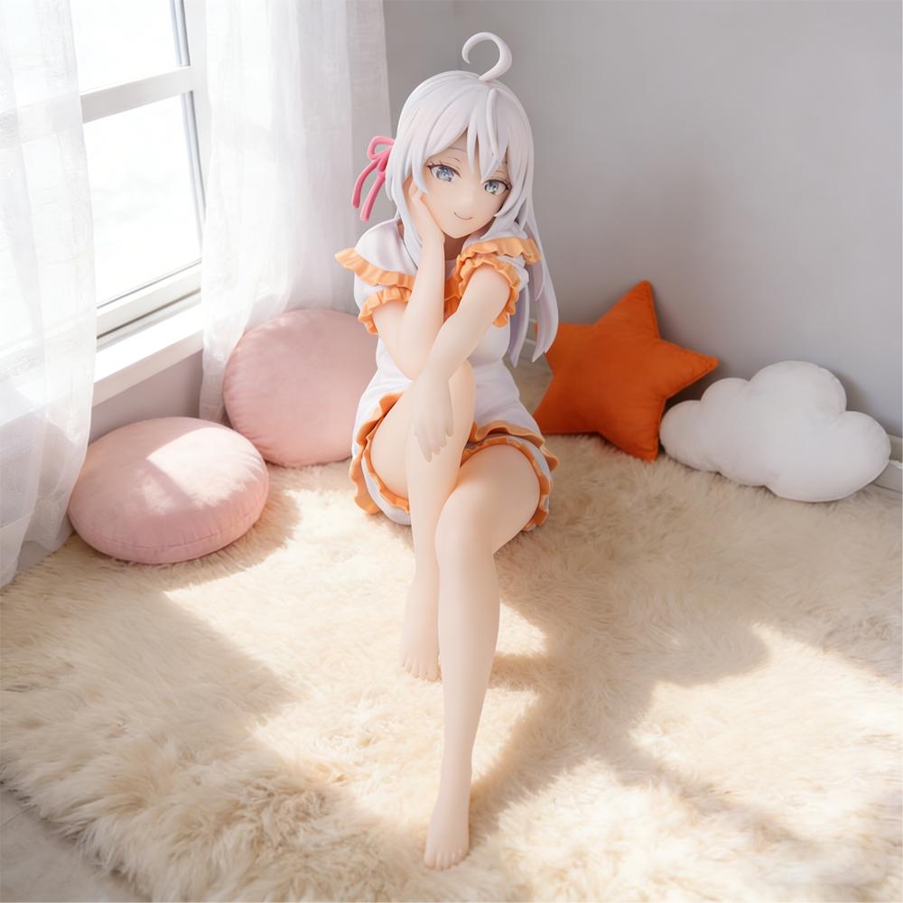 1pc Genuine Sweet Ahoge Sitting Pose Girl Figure, Ambience Desktop & Car Decor Collectible Ornament, Must-Have Gift for Holidays