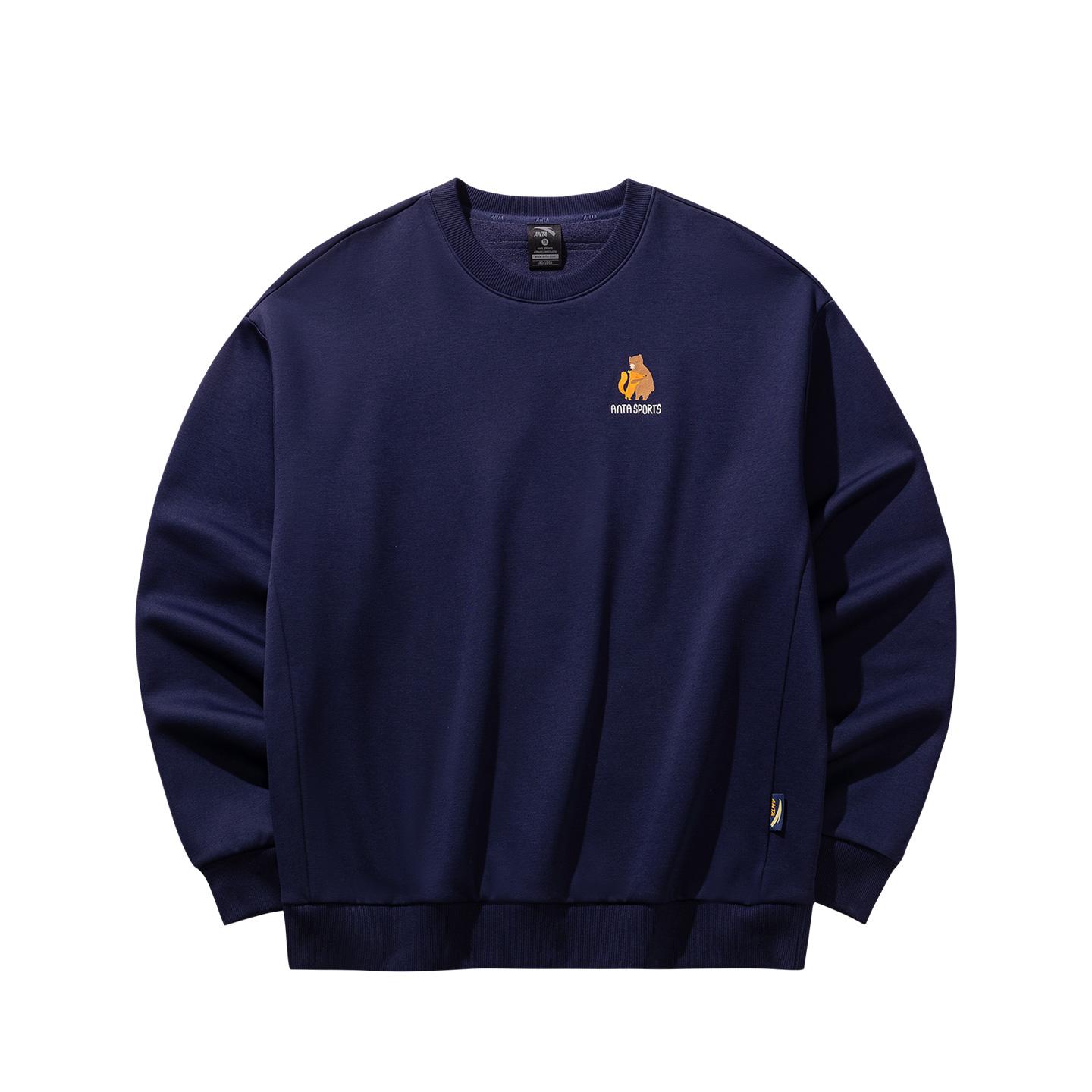 

Anta Fox Bo Trendy Versatile Campus Commuting Casual Fashion Round Neck Fleece Warm Classic Retro Comfortable Sweatshirt Unisex sweatshirt 972618702-1 XS