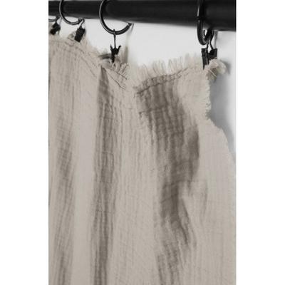 Adjustable Curtain + 10 Clip Rings "Milos" 140 X 280 Cm Cotton Muslin - String