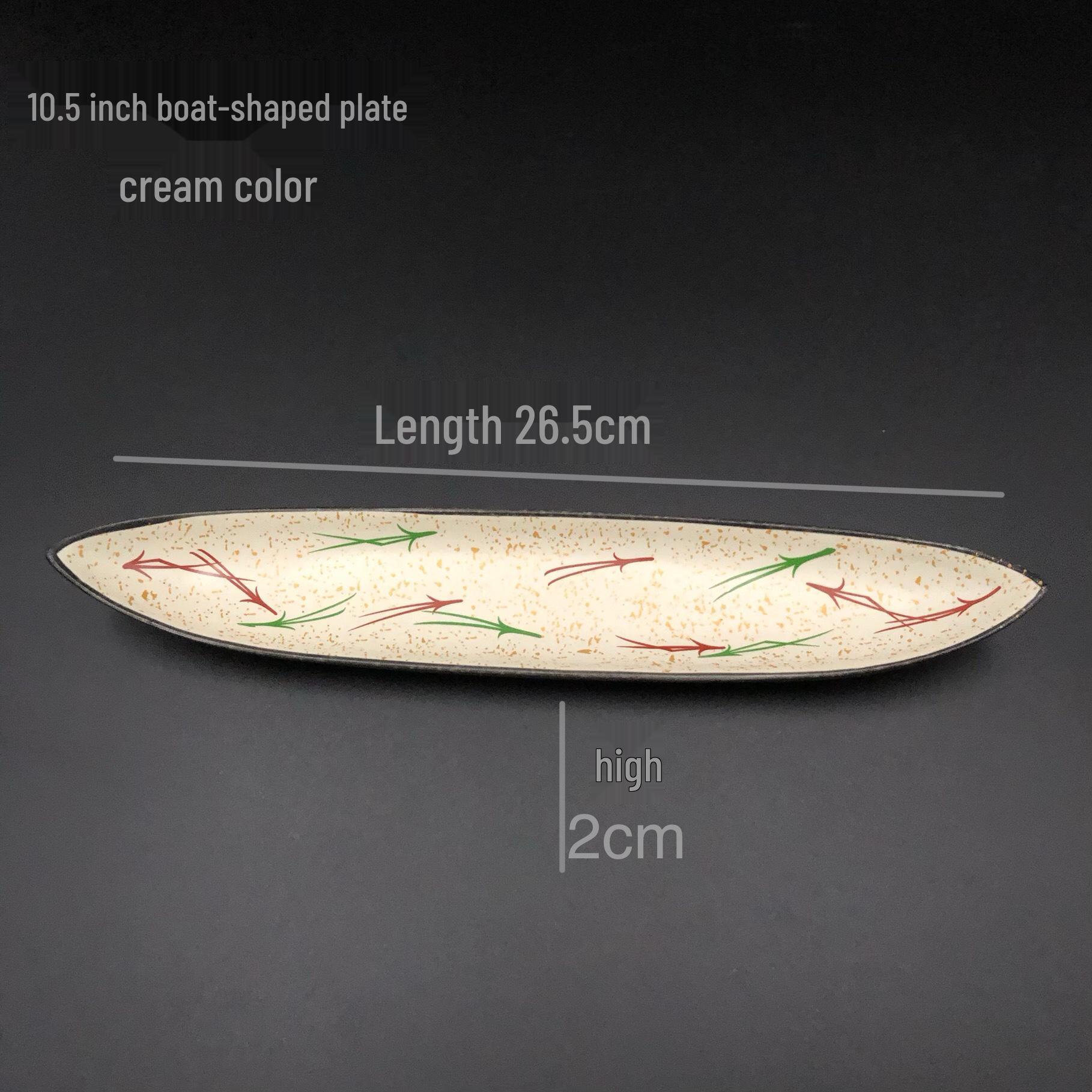 Leaf-Shaped Japanese Sushi Plate - Creative Underglaze Ceramic Dish for Restaurants