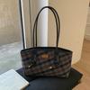 College-style Patterned Bag, Casual Single-shoulder Bag, Women's High-end Commuting Large-capacity Tote Bag
