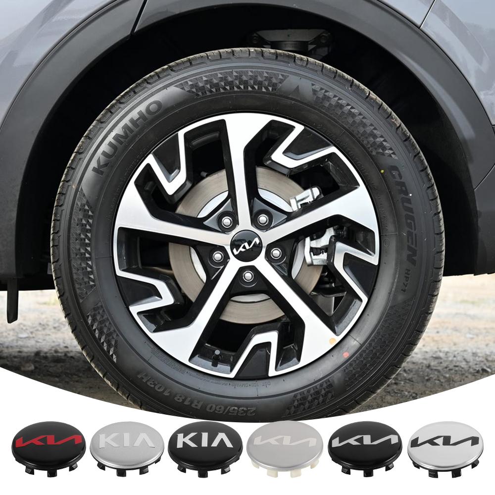 SKYM6 4 PCS 58mm Car Styling Wheel Center Caps Car Badge Cover Accessories for Kia Sportage Ceed Picanto Rio ProCeed Niro 5 3 4 K7 K5