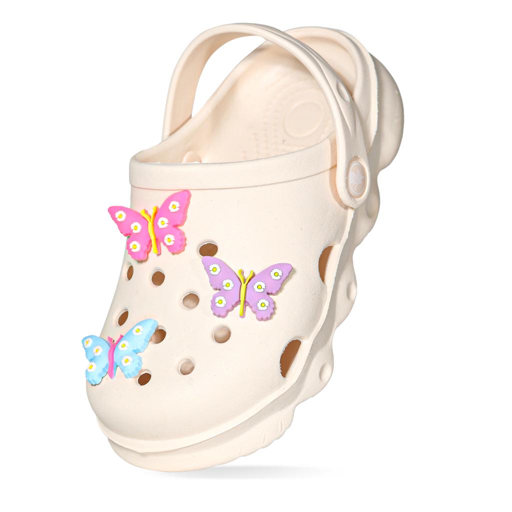 Comfortable and lightweight girls' clogs, can be worn in all seasons, exquisite butterfly shoes,summer beach shoes 1214