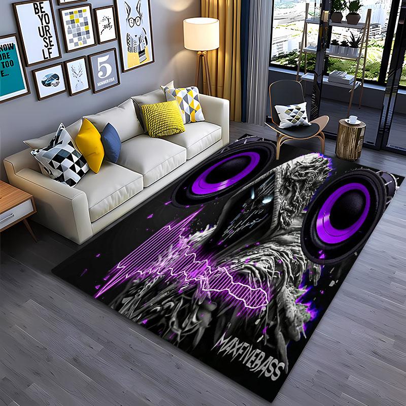 Cool Bass Sound 3D Printing Area Carpets for Home Living Room Children's Bedroom Sofa Doormat Kitchen Floor Rugs Anti-slipDecor