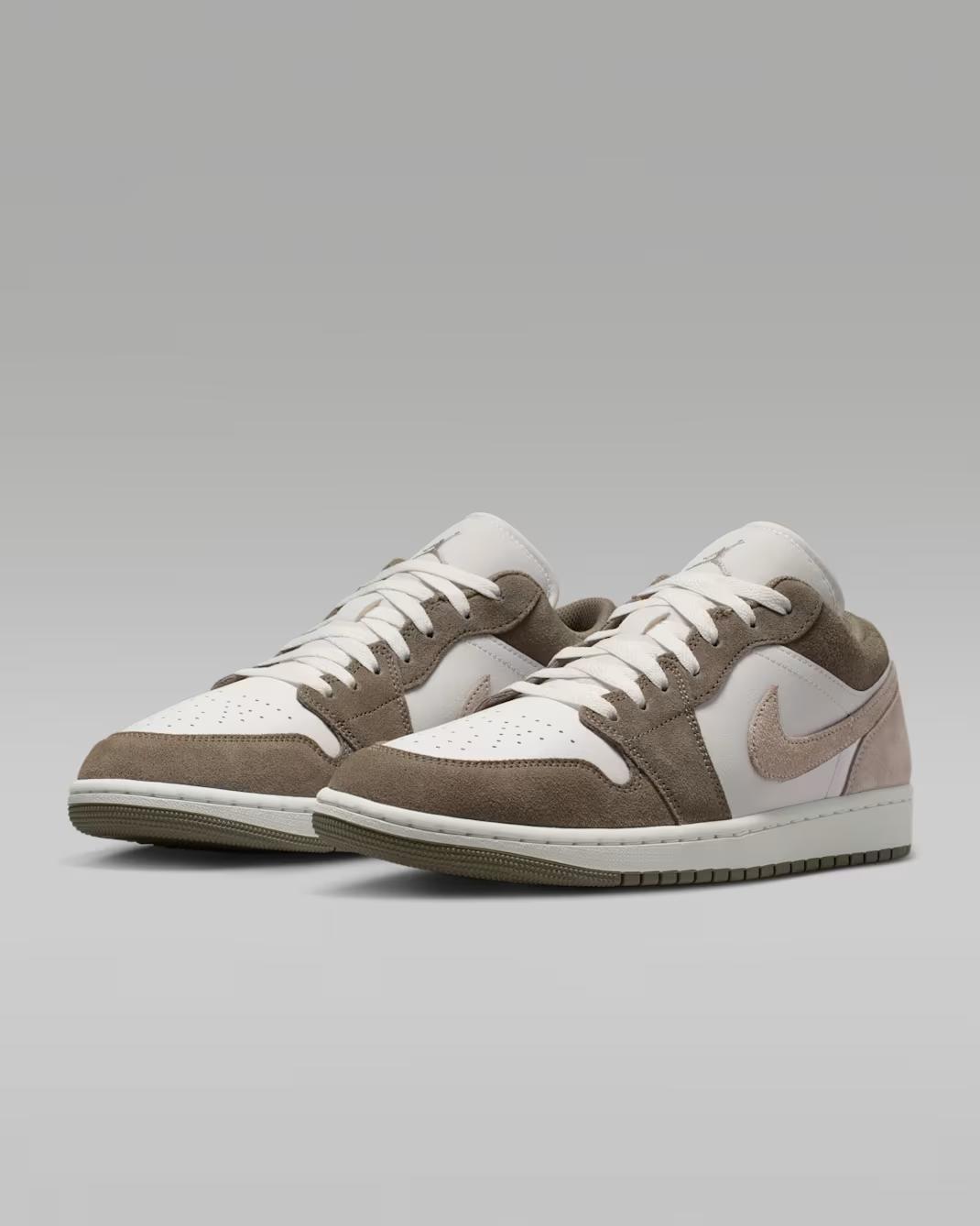 553558-046 Nike Air Jordan 1 Low Оливково-серый Саммит-белый (Мужской) 7