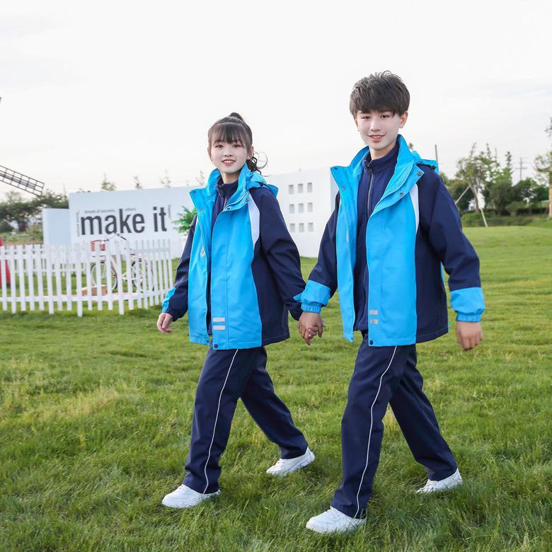 Children's Detachable Fleece Windbreaker & Ski Suit - Two-Piece Set for Boys and Girls