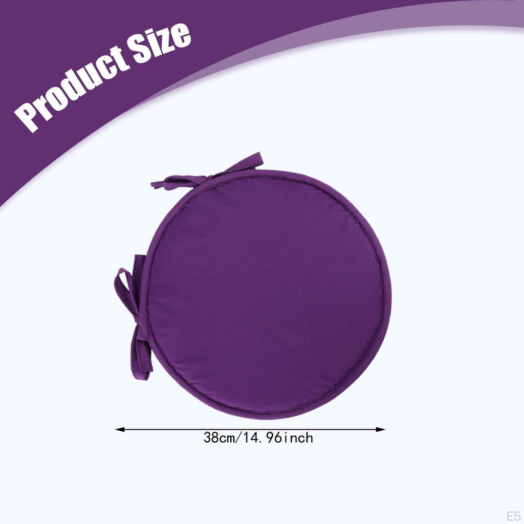 Round Chair Cushion Pad Birthday Gift Minimalist Seat with Ties for Home Decor Garden