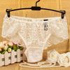 New Non-marking Sexy Erotic Panties Female Lace Hollowing Mid-waist Sexy Large Size Panties Ladies Briefs