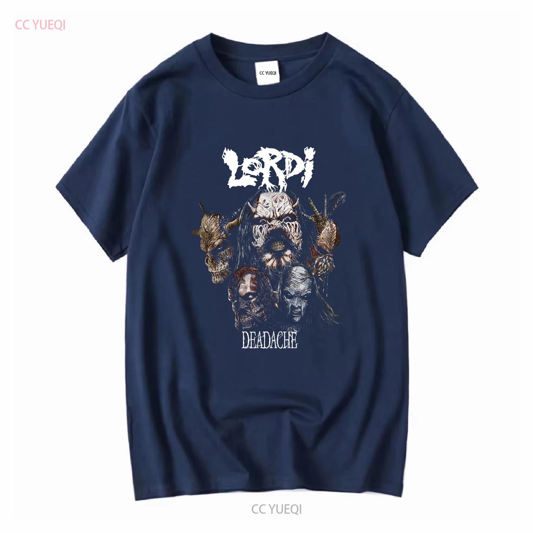 

Lordi Deadache 90s 00s Concert Tour Metal Band Black T Shirt faded vintage Washed Breathable Unisex Soft streetwear Casual S