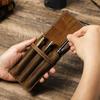 Leather Pen Pencil Case Large Capacity Desktop Organizer Retro Pen Pouch Holder  Stationary