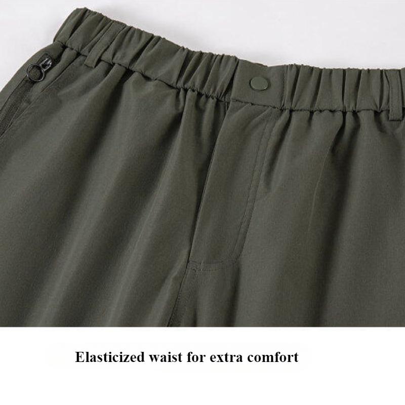 Fashionable Loose Fit Casual Pants for Men, Elastic Waist Straight Leg Trousers In Summer Solid Color Style