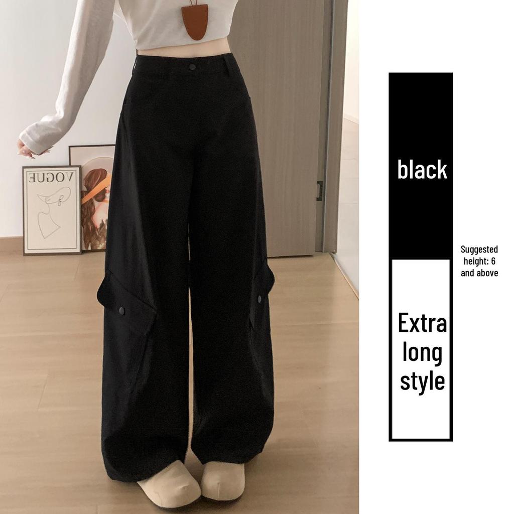 Women's Retro High Waist Wide Leg Work Pants - Army Green