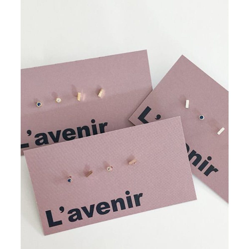 (Silver925) Point Earring Set