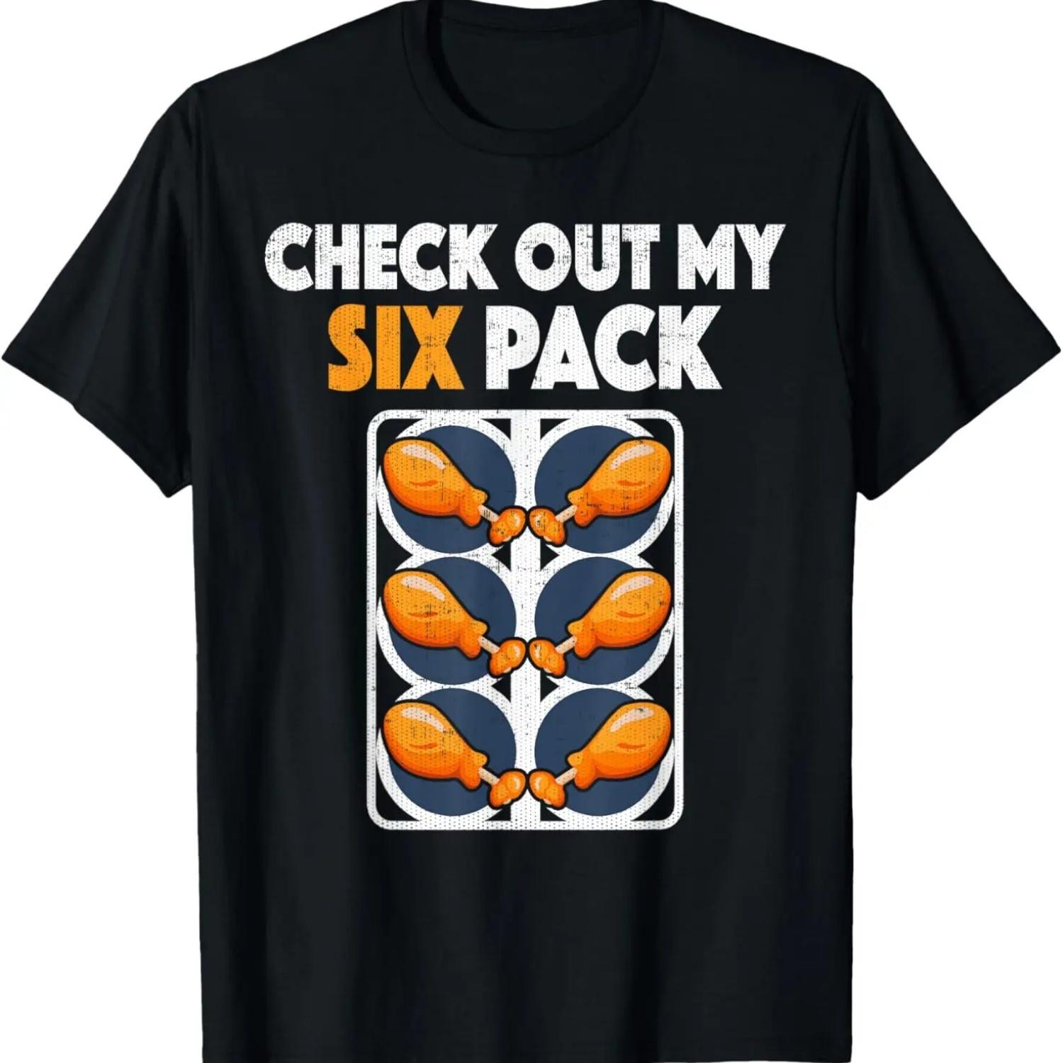 Check Out My Six Pack Funny Fried Chicken T Shirt T-Shirt S