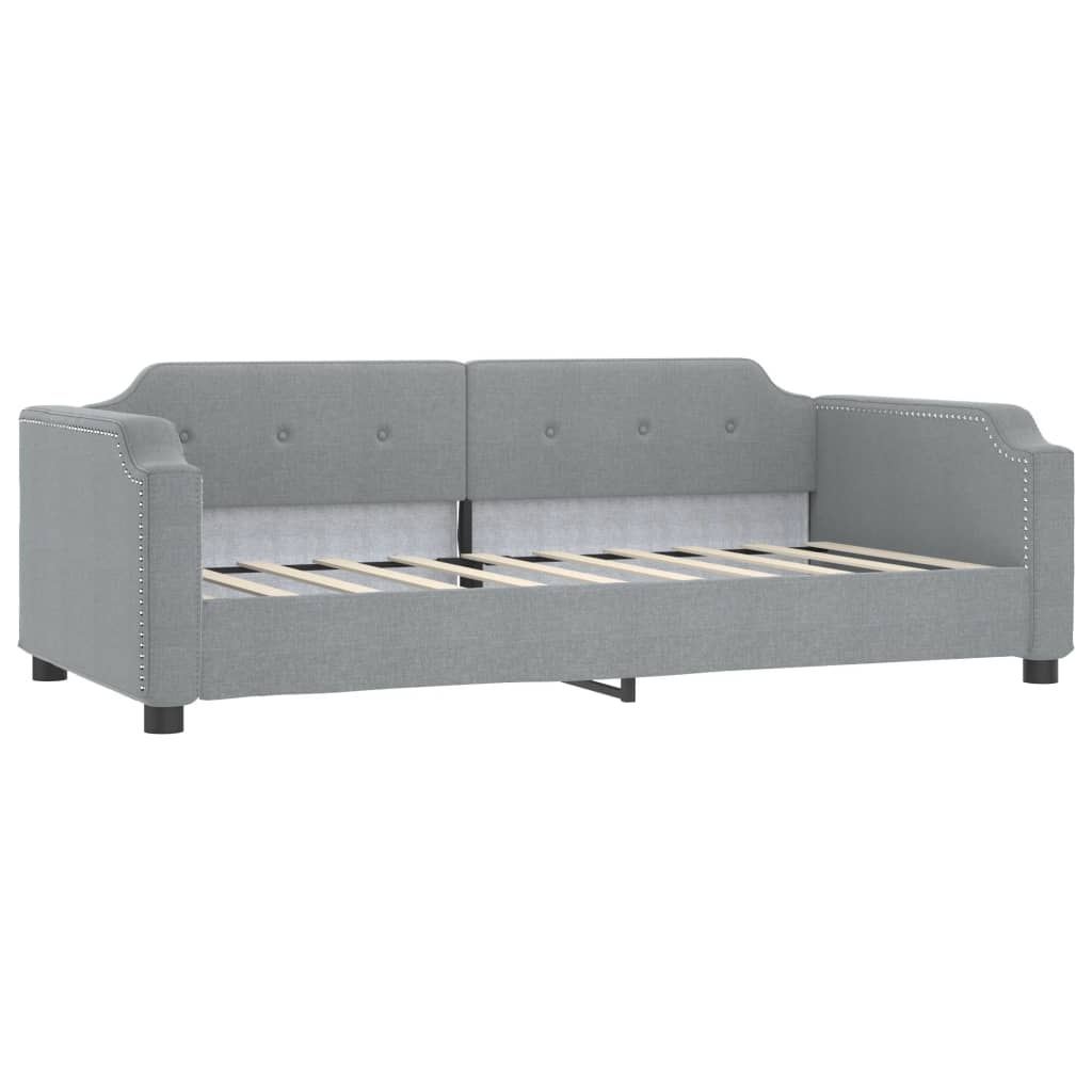 Daybed Light Grey 90x200 cm Fabric