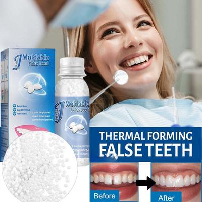 Resin Temporary Tooth Repair  Granules Teeth Gaps Missing Broken Tooth Moldable Solid Glue Dental False Teeth Filling