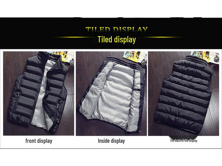 Herren Übergröße Verdickte Baumwollweste Jacke - Herbst/Winter Ärmellos Lässige Kleidung