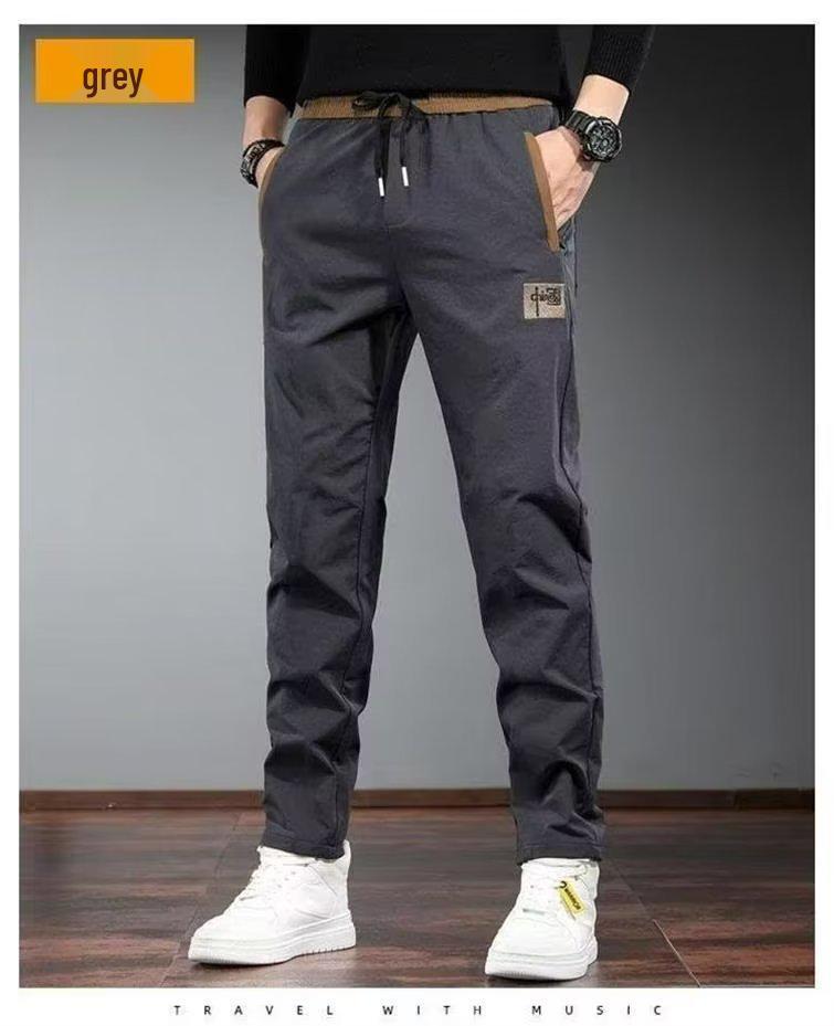 Pánské sametové ležérní sportovní kalhoty slim-fit na podzim/zimu - Módní design s rovnými nohavicemi