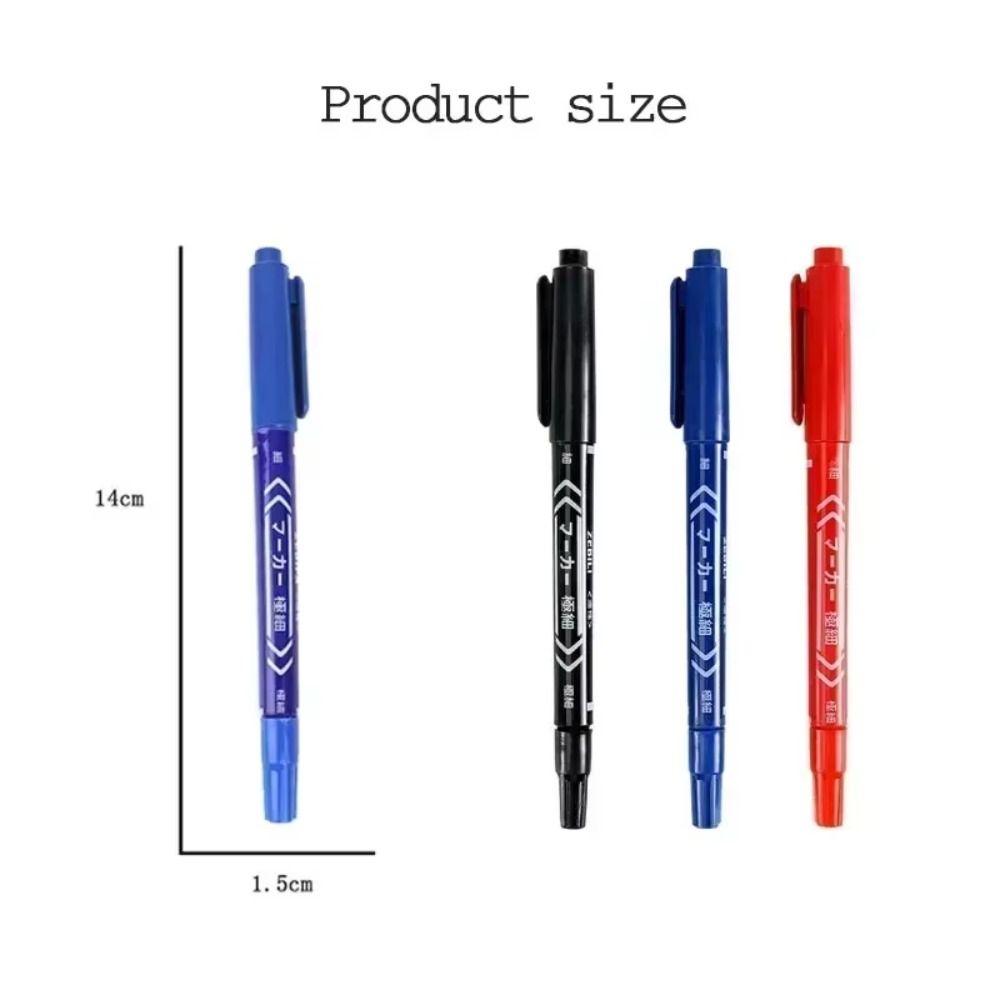 10Pcs Oily Waterproof Permanent Marker Black Ink Oil Marker Pen New Drawing Pens  Office Supplies