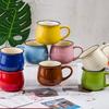 Home Office Kreatives Geschenk Retro Tee Kaffee Umweltfreundliche Tasse Hohe Qualität Keramik Trinktassen Keramikgravur Rote Tassen
