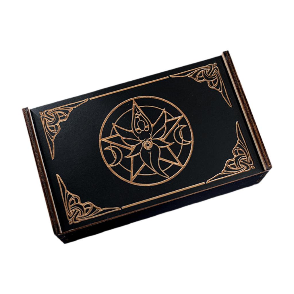 Holz Tarot Box Rechteckig Schiebend Heimdeko Sammlerstück Dekorativ Geschenk Kartenorganisator Tarots Kartenbox Schmuck Andenkenbox