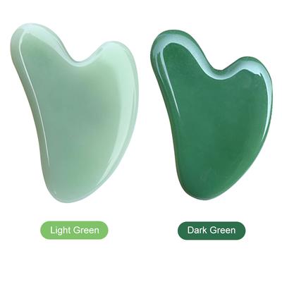 Gua Sha Kazıma Masaj Aracı Doğal Yeşim Taşı Guasha Kurulu Gua Sha Yüz Vücut Aracı SPA için