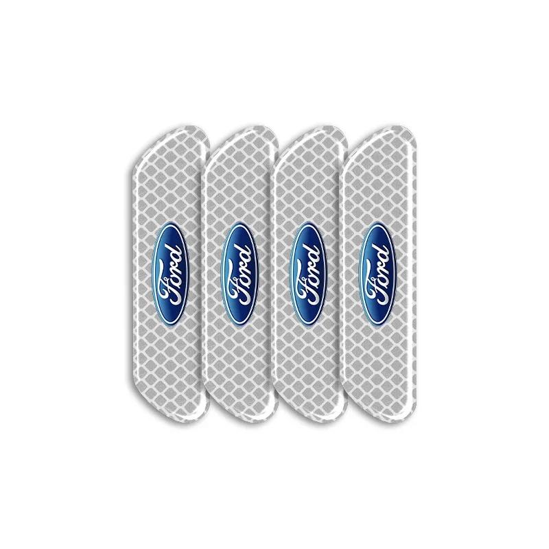 

4PCS Car Door Reflective Sticker Night Light Warning Decal For Ford SMax CMax Kuga Escape Monde 4 Focus 3 Grand 2 Accessories