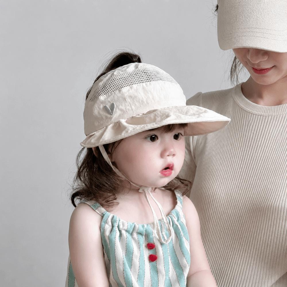 Lightweight Kids Cap Breathable Mesh Sunshade Hat Cute Large Brim Hat Summer