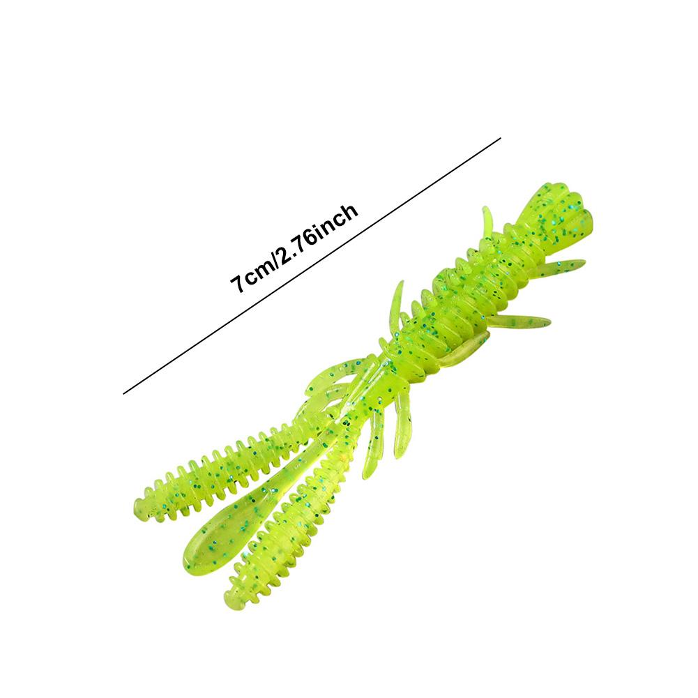 10pcs 70mm Floating Fishing Soft Lure Soft Fishing Lure Fishing Bait for Bass Trout Walleye Crappie