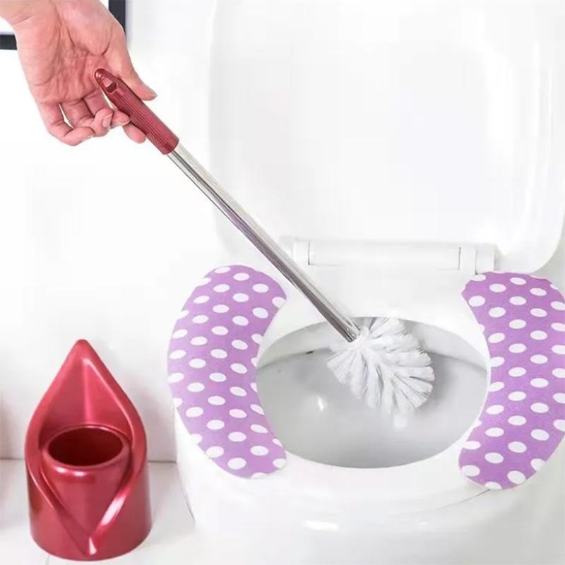 Creative Stainless Steel with Base Toilet Brush Cleaning Long Handle Cleaning Set