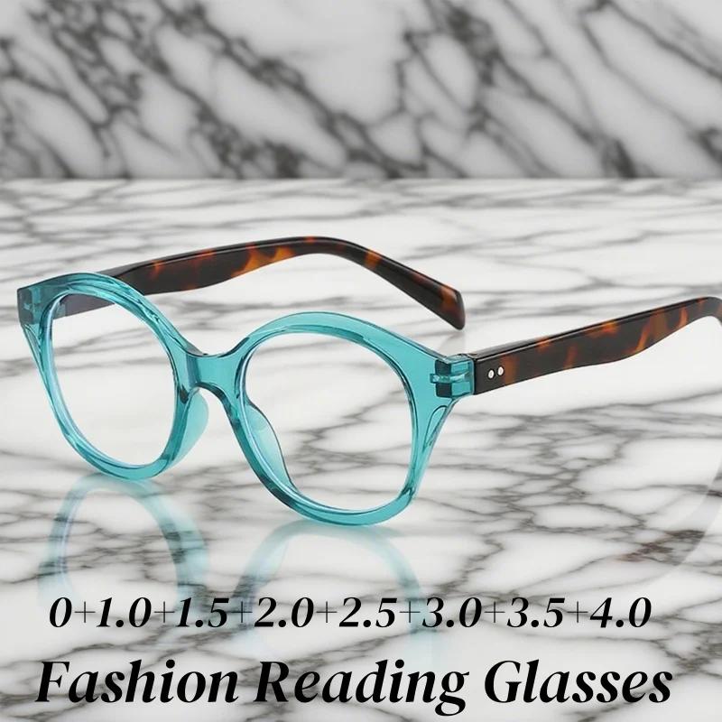 New Retro Small Round Frame Elderly Reading Glasses High Definition Blue Light Blocking Far Sight Eyeglasses for Women and Men