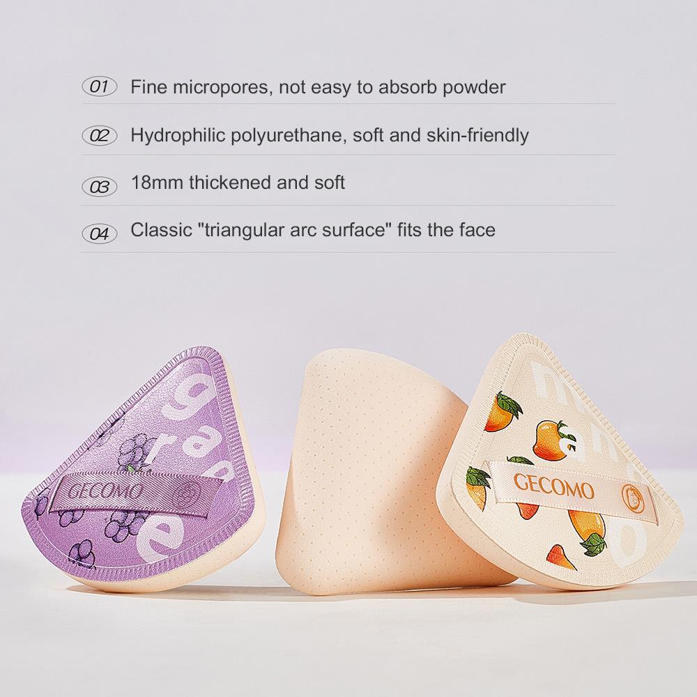 Triangle Fleshy Grape Powder Puff Dry And Wet Dual-use Skin-friendly Air Cushion Soft Cosmetic Puff Makeup Foundation Sponge