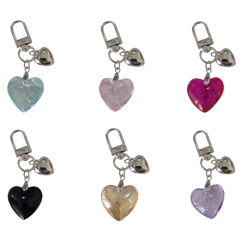 Heart Keychains Handmade Key Jewelry Heart Key Holder Alloy Material Key Ornament Bag Pendant Perfect Gift for Woman Man