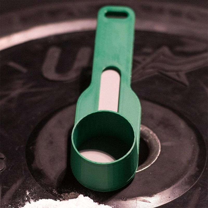 Multi-Purpose Scoop with Built-In Funnel Protein Powder Sliding Funnel Spoon Measuring Spoon Funnel with Long Handle
