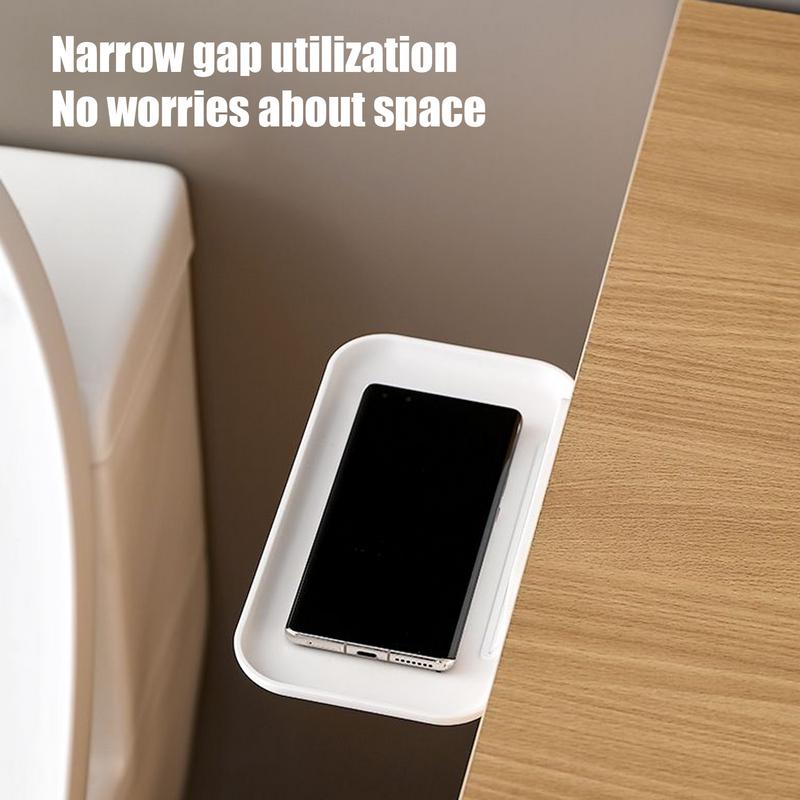 Adhesive Wall Shelf Foldable Hangable Rack for Shower Multifunctional Foldable Wall Mounted Storage Rack for Kitchen Bedroom